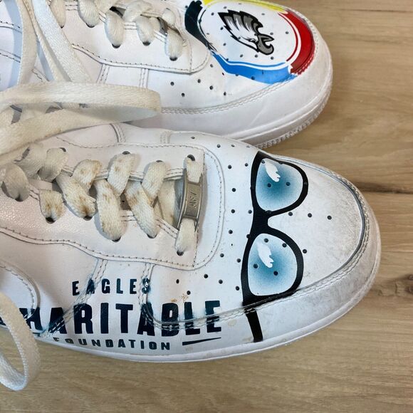 Philadelphia Eagles Sneakers Nike Air Force 1 Mens 12.5 Player Worn NFL Charity main image 6
